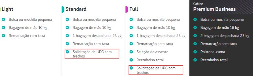 solicitar upgrade latam