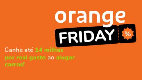 Smiles oferece 14 milhas por real gasto em aluguel de carros na Localiza durante a Orange Friday
