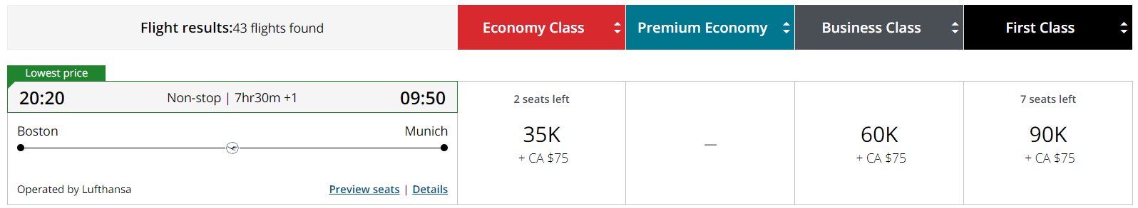 emissões air canada aeroplan