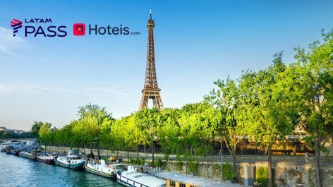 Compre um iPhone 15 Pro, ganhe pontos suficientes para uma passagem de ida e volta para Paris e reserve hospedagens com até 15% de desconto