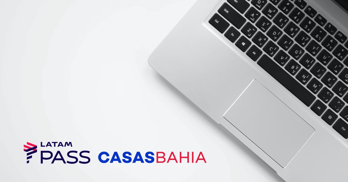 Shopping LATAM Pass oferece até 6 milhas por real gasto na Casas Bahia em produtos selecionados