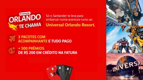 Santander vai sortear 3 pacotes de viagem para o Universal Orlando Resort