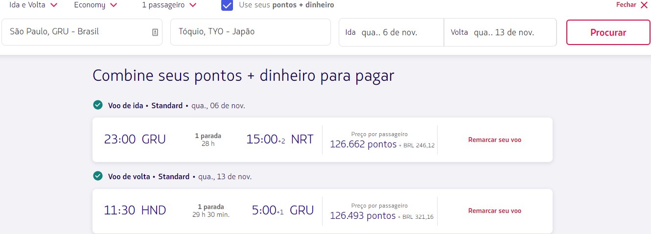 milhas japão