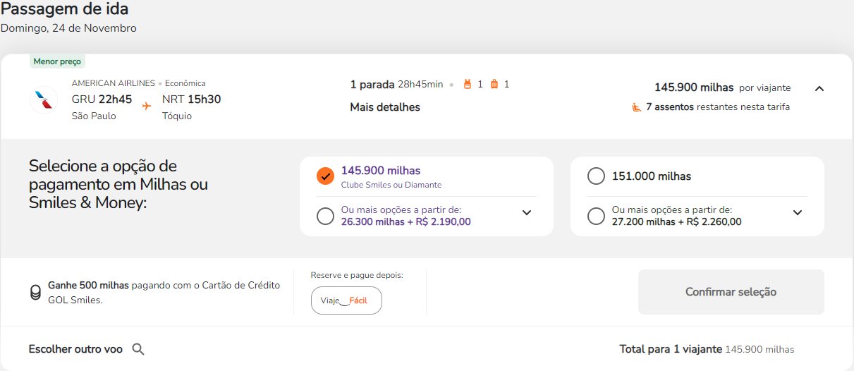 milhas japão