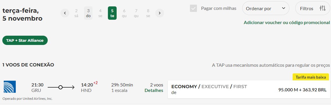 milhas japão