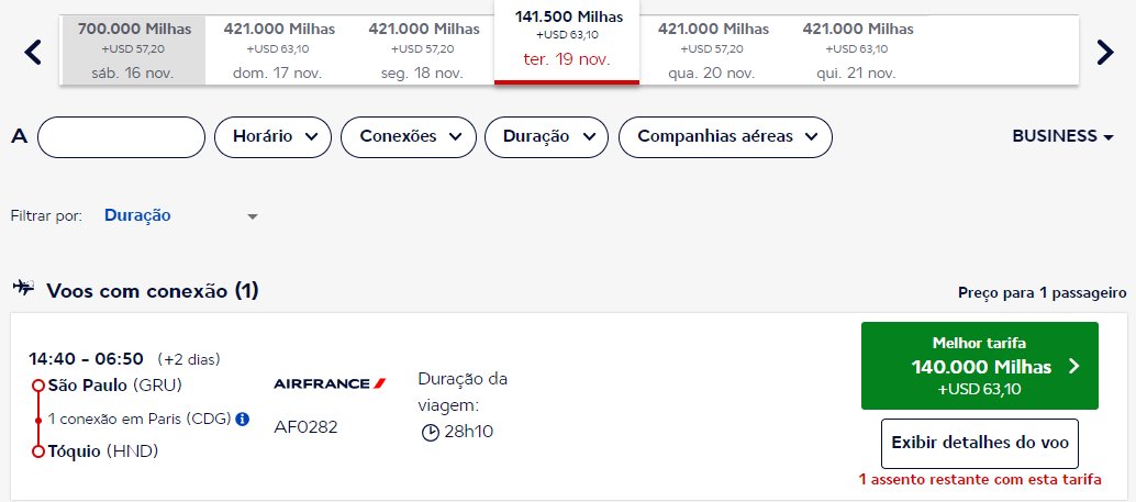 milhas japão