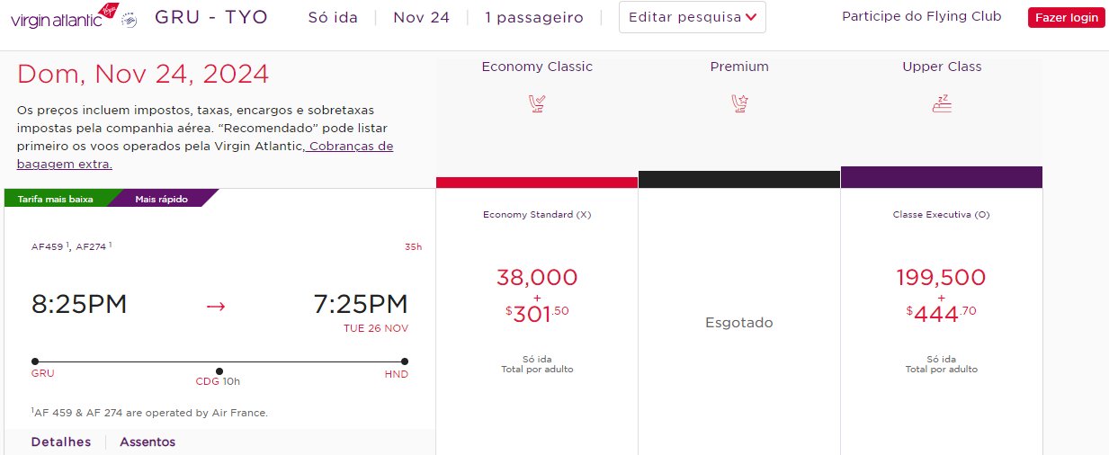 milhas japão