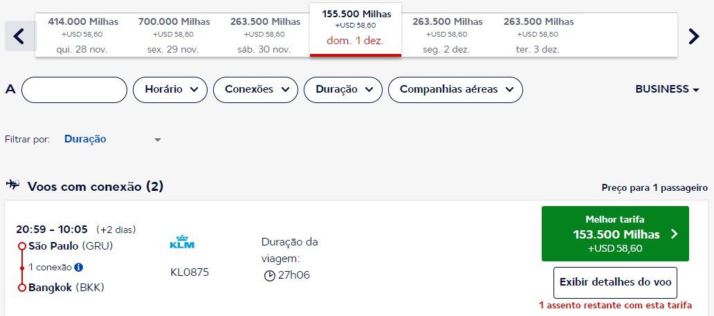 milhas tailândia