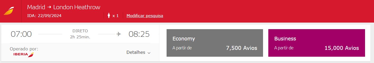 milhas reino unido