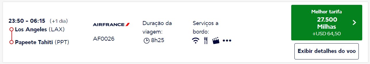 milhas Polinésia francesa