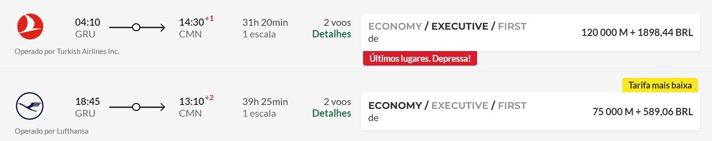 milhas marrocos