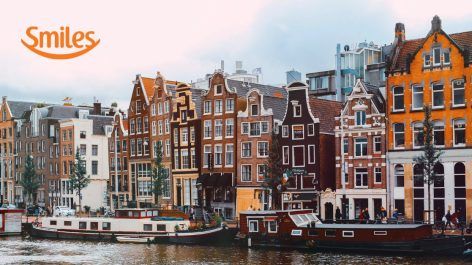 Transfira seus pontos Livelo para a Smiles e emita um trecho para Amsterdã a partir de R$ 1334 + taxas ou por 95.200 milhas