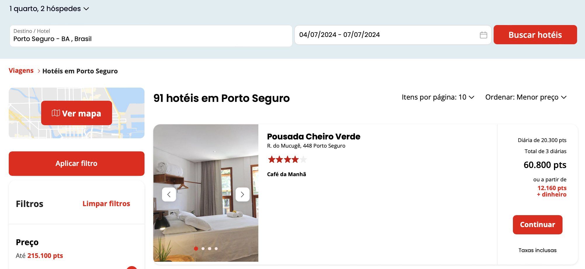 pontos Esfera viagem