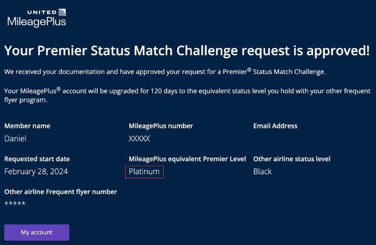 status match united