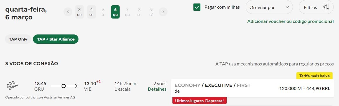 Pesquisa miles&GO no 747-8 em classe executiva