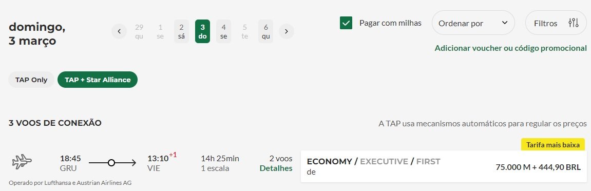 Pesquisa miles&GO no 747-8 em classe econômica