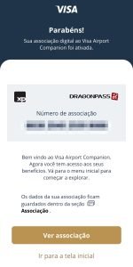 Imagem configuração app Visa