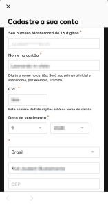 Cadastro mastercard experience