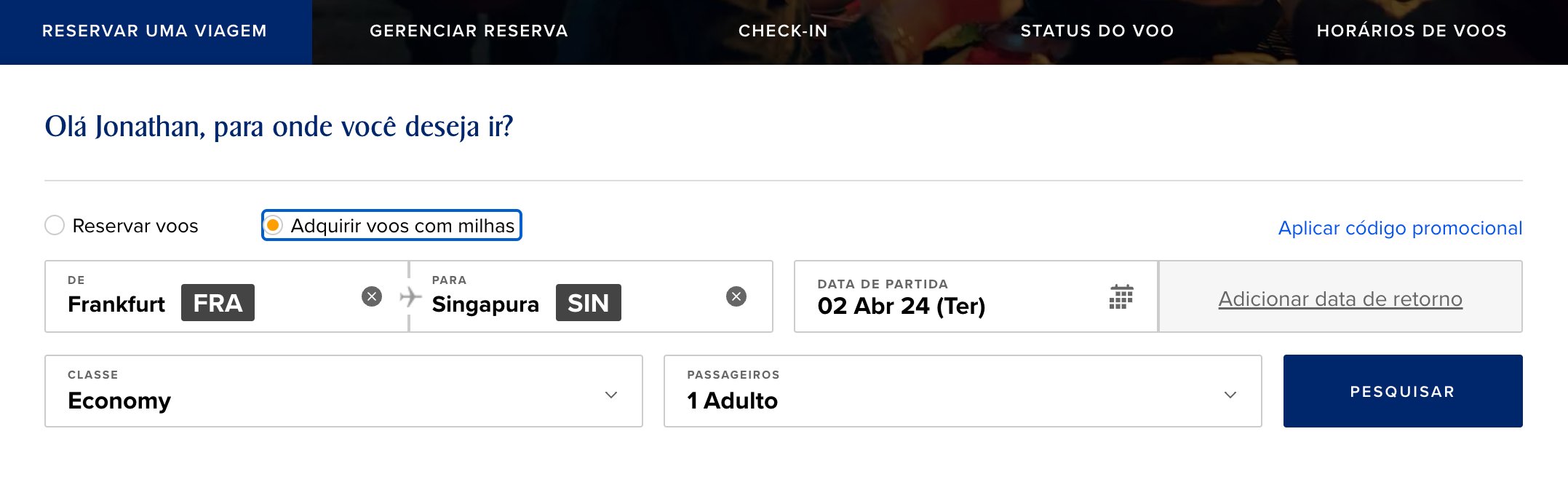KrisFlyer Desconto