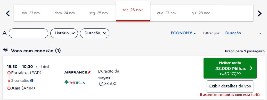 milhas Jordânia