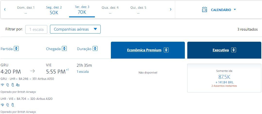 milhas Áustria