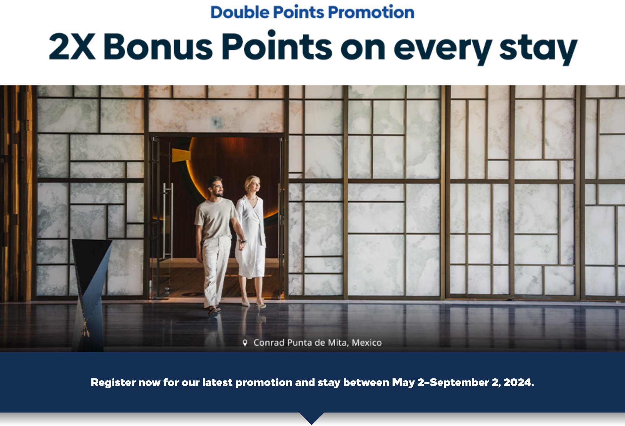 Hilton Honors Pontos em dobro