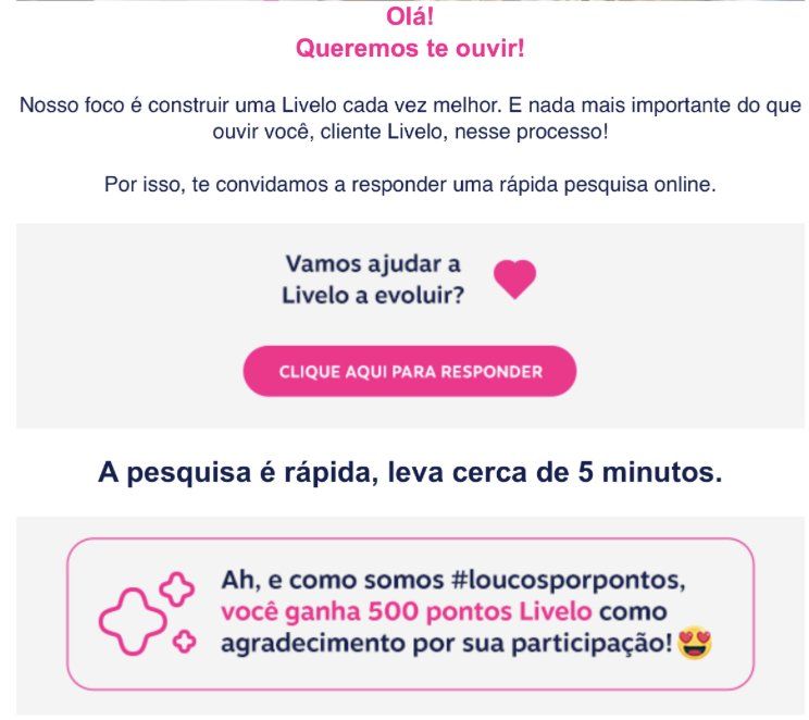 Livelo 500 pontos