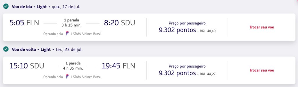 Voo FLN-GIG julho