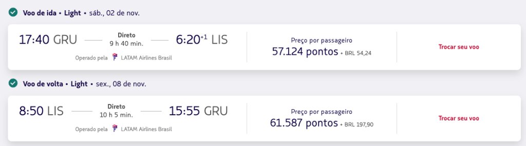 disponibilidade latam LIS