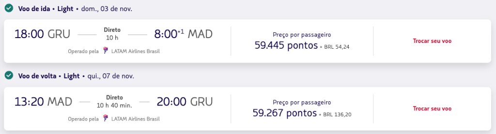 Disponibilidade Latam MAD