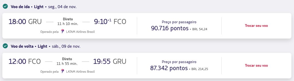 Disponibilidade Latam FCO