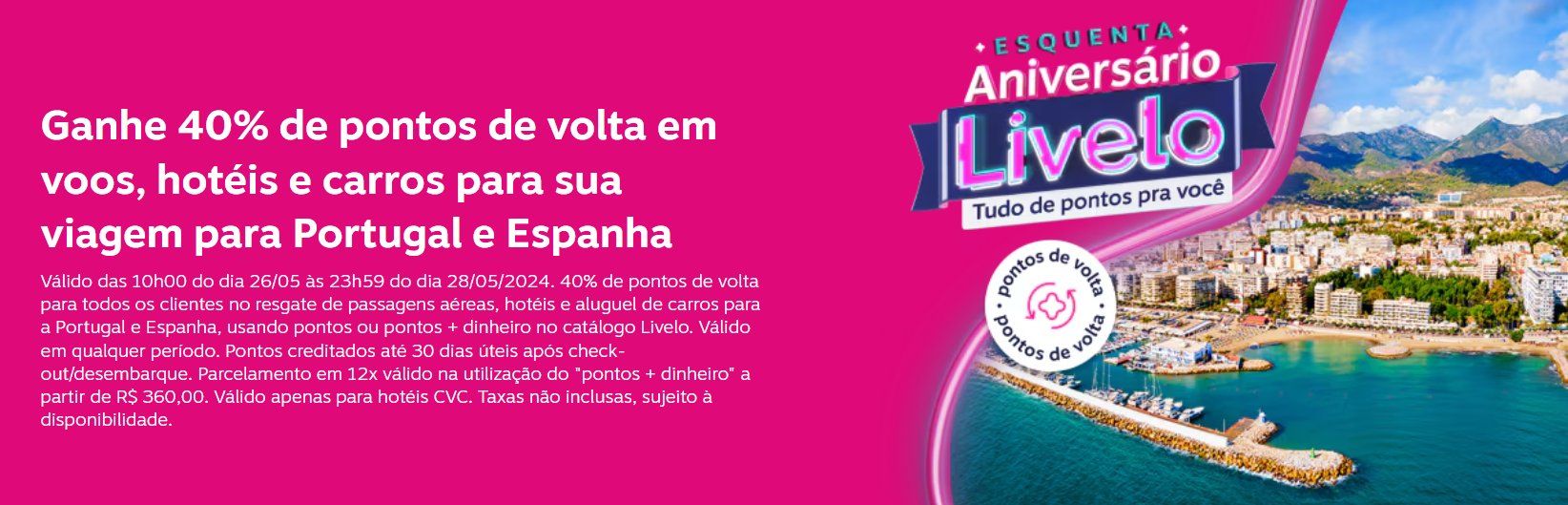 livelo pointsback portugal espanha