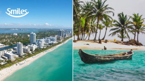 2 destinos em 1 - Voe para o Panamá e Miami em Classe Executiva a partir de 126 mil milhas Smiles