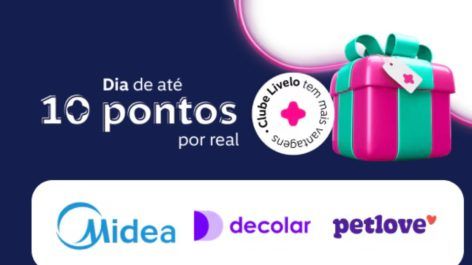 Dia de 10x1 na Livelo! Ganhe até 10 pontos por real gasto em 86 parceiros