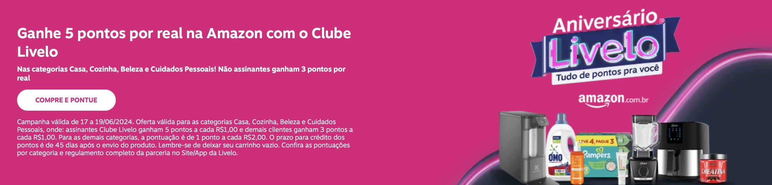 Livelo pontos Amazon