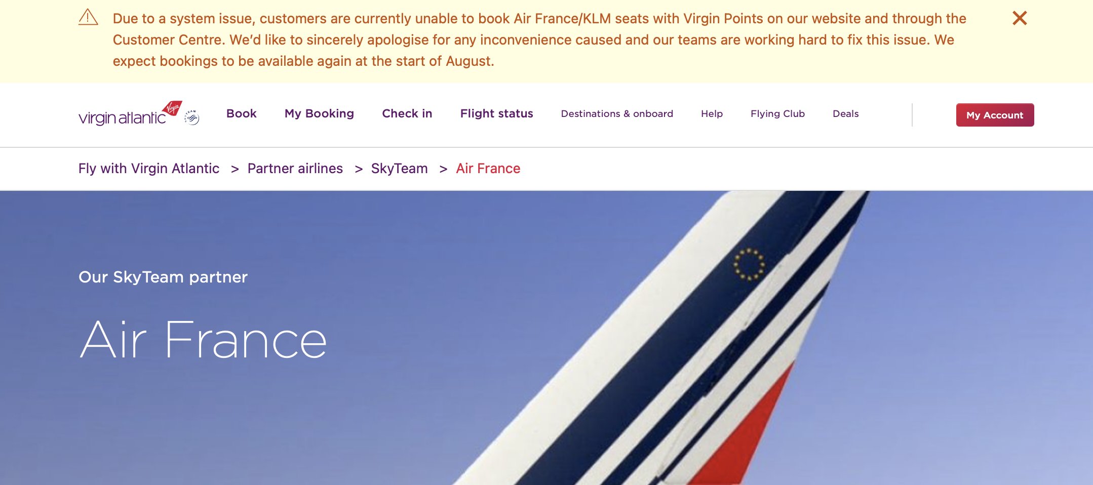 Virgin Atlantic air france