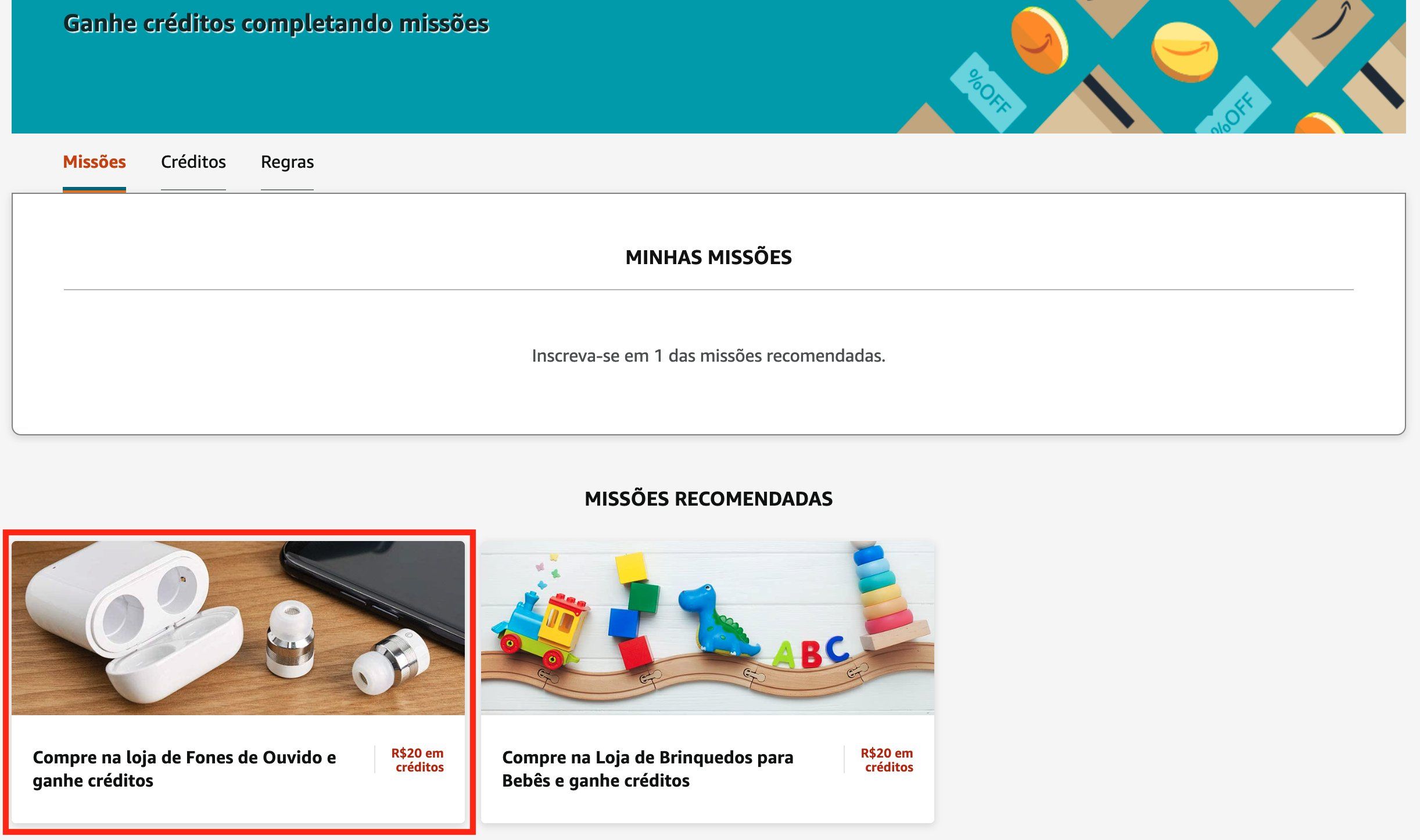 Amazon promoção
