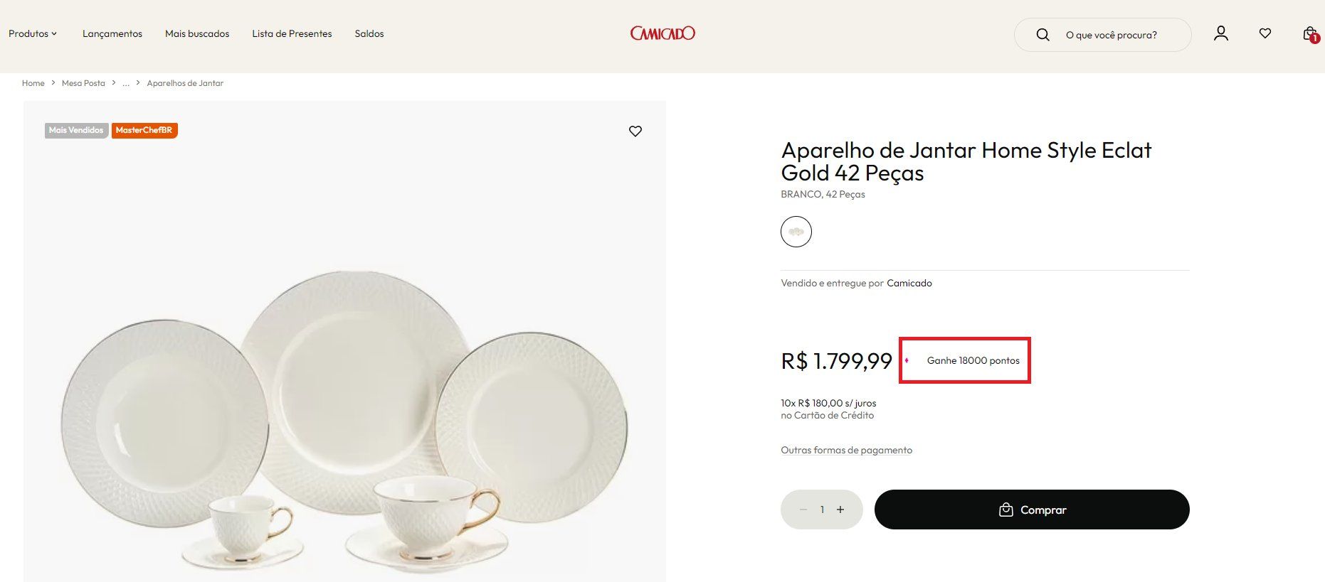 Camicado Compre e Pontue Livelo