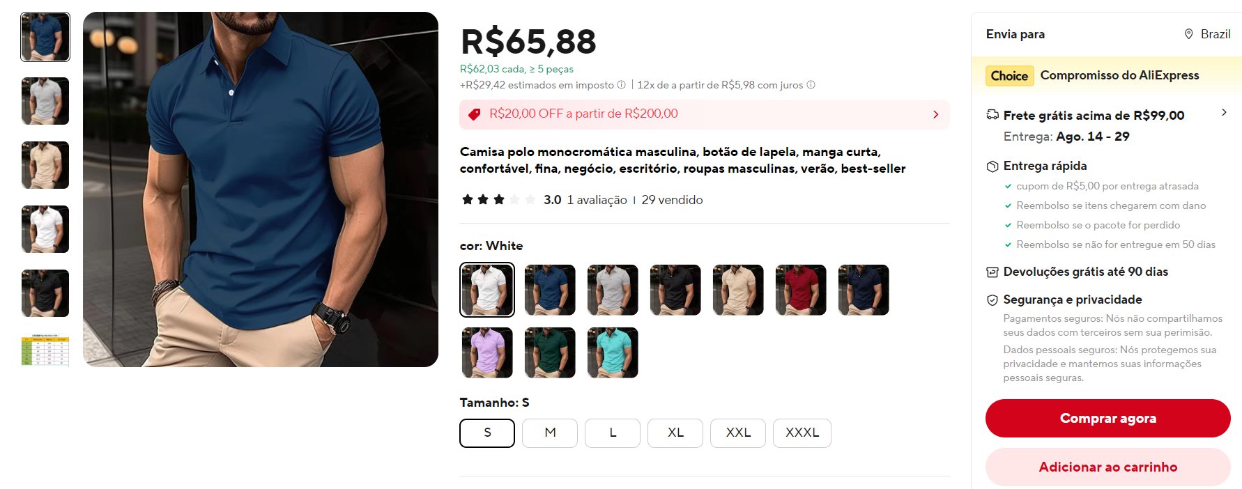 exemplo de compra ali-express