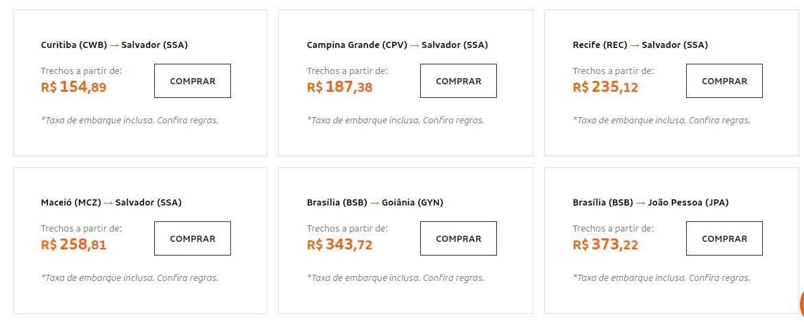 gol promo passagens