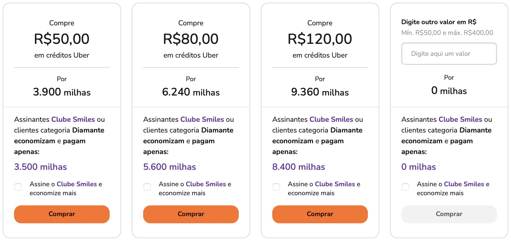 quanto vale milha ponto