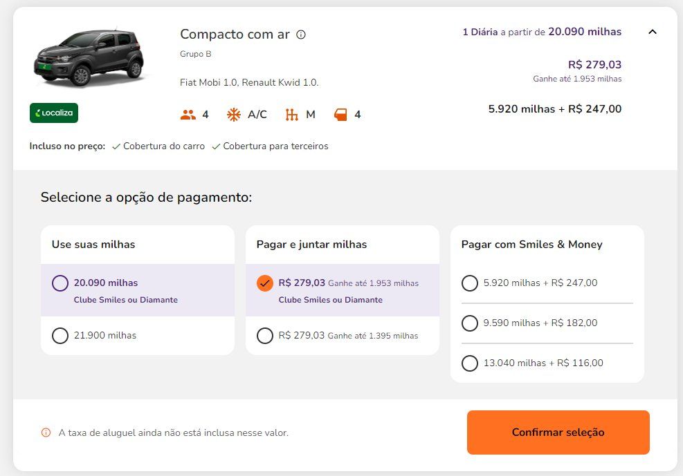 Localiza Exemplo de Emissão