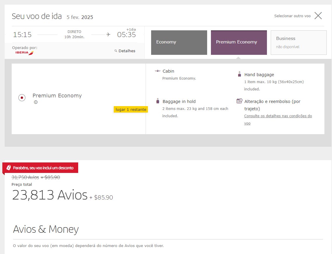 iberia passagem