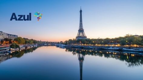 Voe de São Paulo para Paris com a Azul por R$ 1.052 ou 78 mil pontos + taxas o trecho
