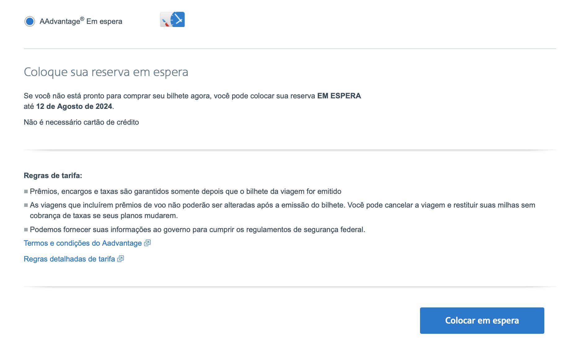 reserva espera aadvantage