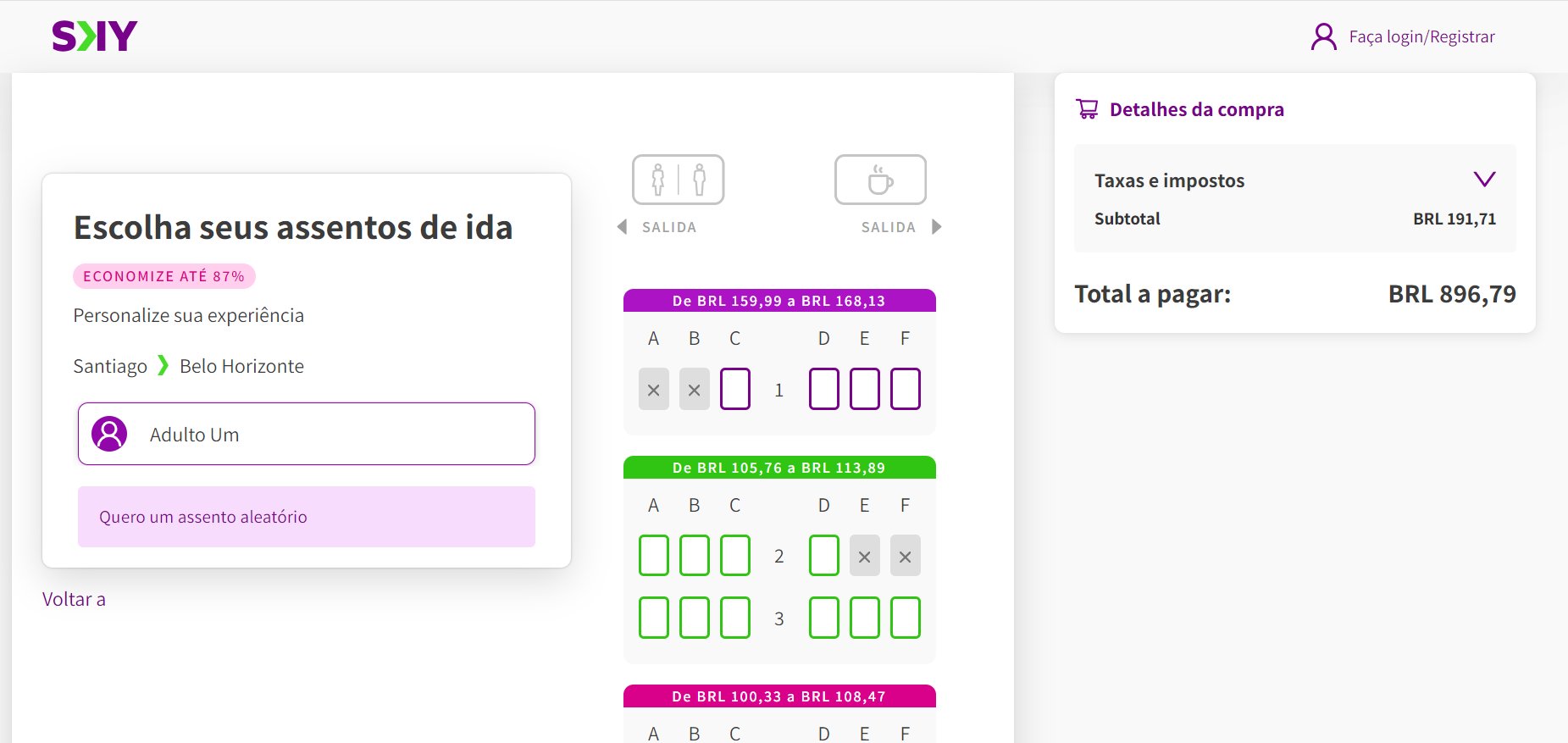 voos chile promoção