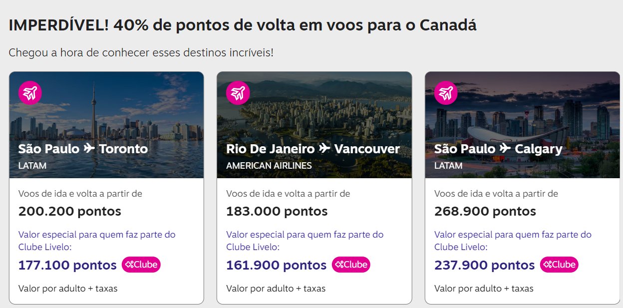 Livelo pontos
