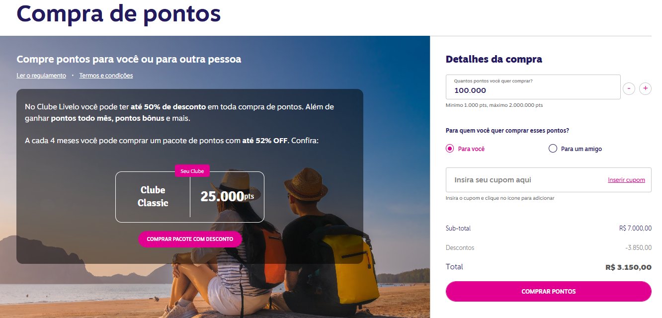 Livelo compra pontos
