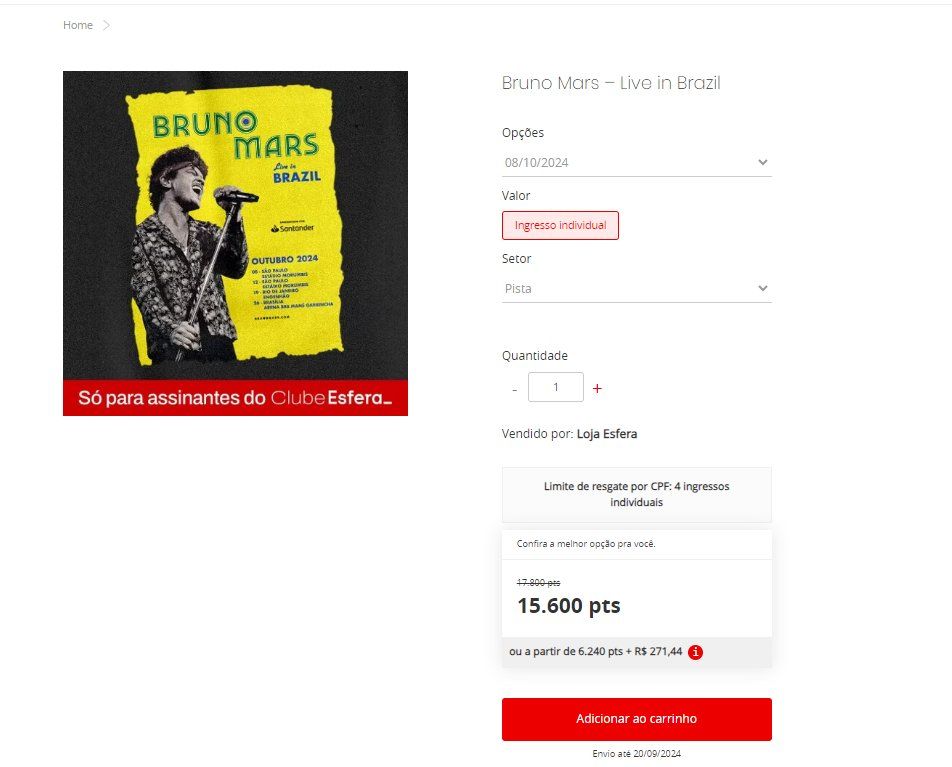 Esfera Bruno Mars