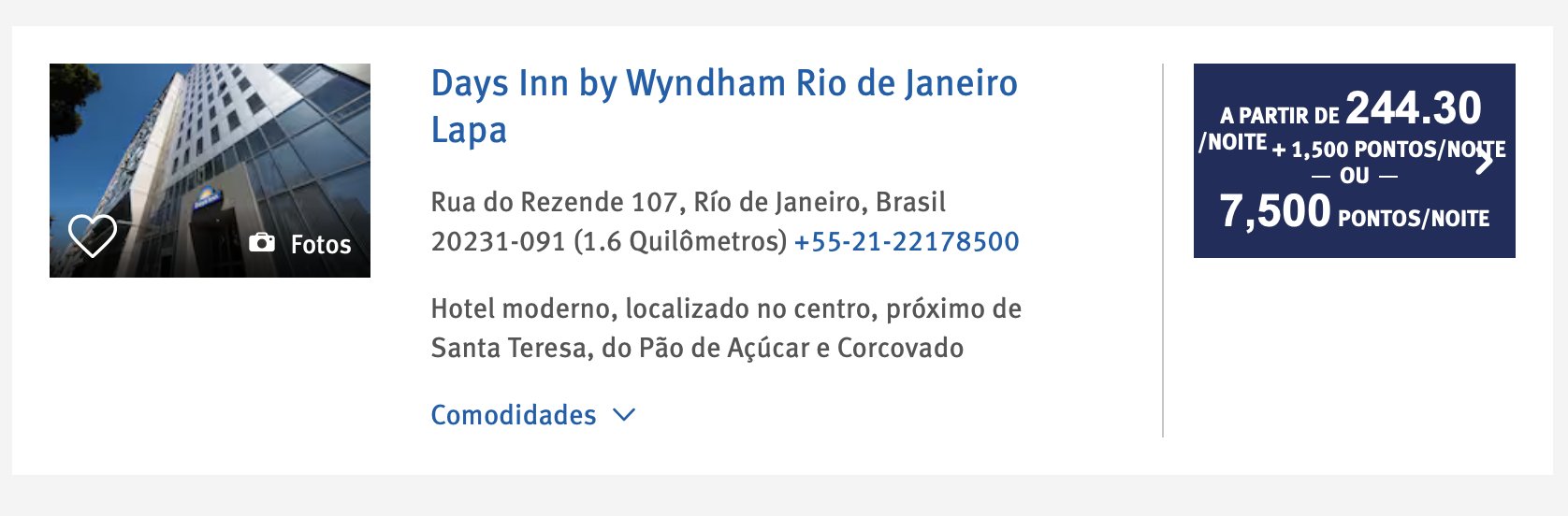 Wyndham Rewards pontos